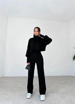 Костюм с ангори в рубчик