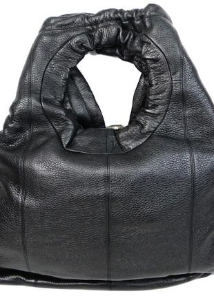Жіноча шкіряна сумка giorgio ferretti чорна5 фото