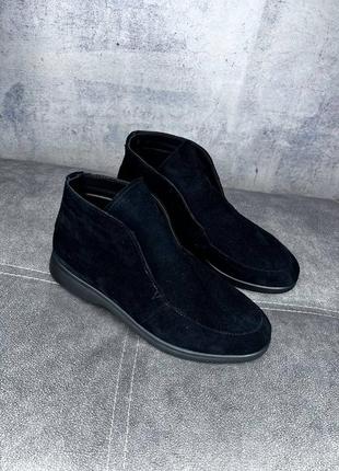 Лоферы из натуральной замши