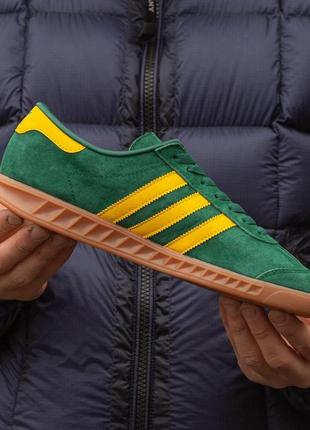 Кросівки adidas hamburg green yellow, адідас гамбург, зелені, в'єтнам, 40-456 фото