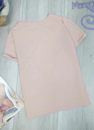 Женская футболка цвета пудра размер м5 фото