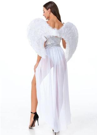 Білі маскарадні крила ангела амура косплей ранок фотосесія весілля + подарунок