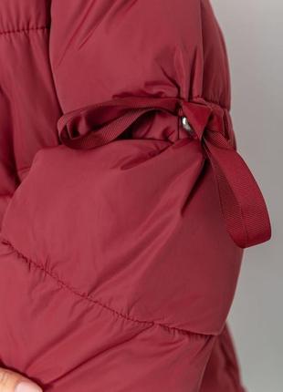 Куртка женская демисезонная цвет бордовый5 фото