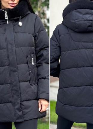 Куртка пуховик женский короткий р.54 meajiateer зимняя куртка хаки7 фото