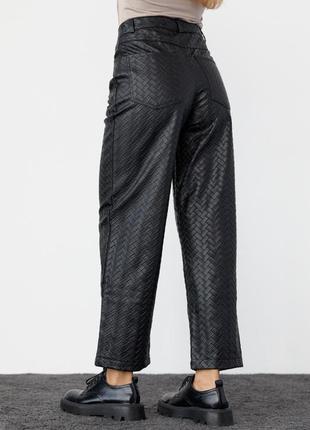 Утепленные брюки из эко кожи, туречки6 фото