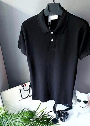 Футболка поло базова чорна