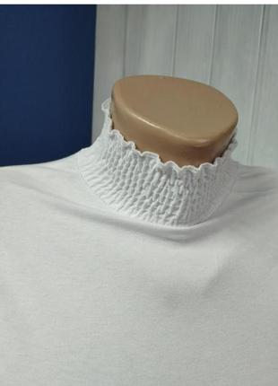 Гольф чорний жабо жіноча базова водолазка однотонний гольфік стрейчивий9 фото