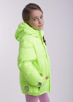 Зимова термокуртка неон pidilidi active салатова