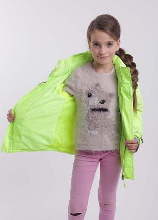 Зимова термокуртка неон pidilidi active салатова