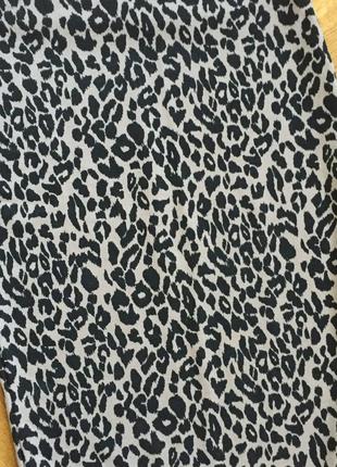 Стильная трикотажная юбка леопардовый принт3 фото