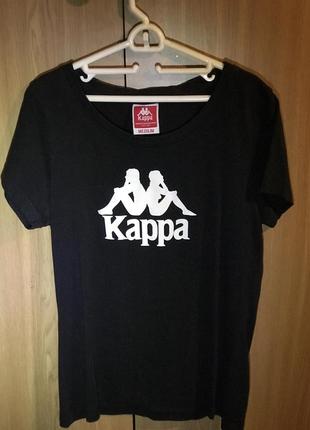 Чёрная футболка kappa1 фото
