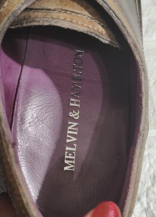 Мужские кожаные туфли ручной работы melvin &amp; hamilton.4 фото