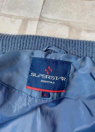 Куртка бомбер синяя женская superstar6 фото