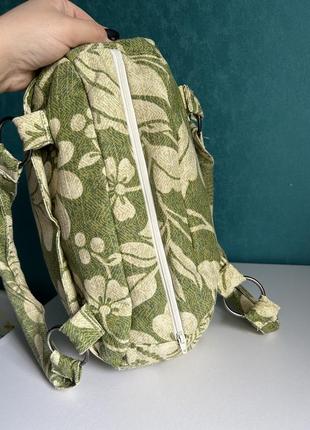 Женская текстильная сумочка в зеленом цвете винтаж4 фото