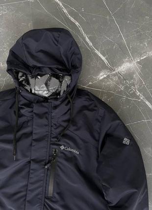 Топовая мужская термо куртка columbia темно синяя3 фото