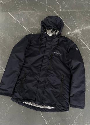 Топовая мужская термо куртка columbia темно синяя4 фото