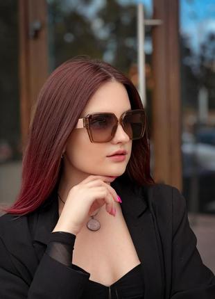Окуляри класика очки uv400 бежеві нові