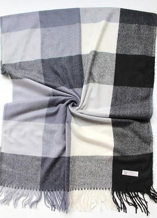 Палантин шарф в клетку, теплый. разные цвета