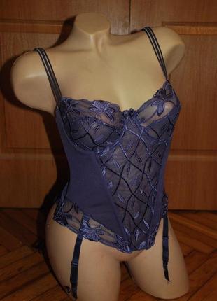 Фиолетовый кружевной корсет 80с