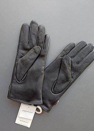 Кожаные женские перчатки