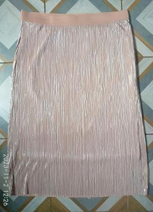 Юбка плиссе меди