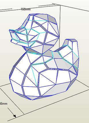 Paperkhan конструктор из картона утка селезень оригами papercraft 3d фигура развивающий набор антистресс