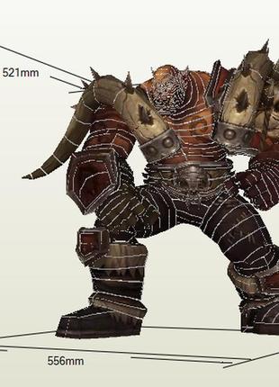 Paperkhan конструктор из картона garrosh warcraft papercraft 3d фигура развивающий подарок статуя сувенир