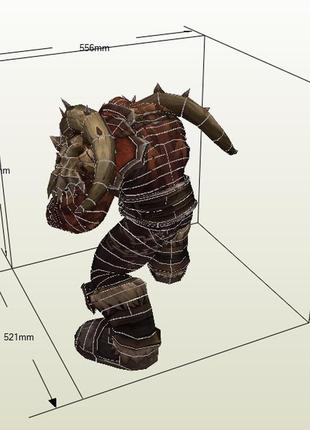 Paperkhan конструктор з картону garrosh warcraft papercraft 3d фігура  розвиваючий подарунок статуя сувенір3 фото