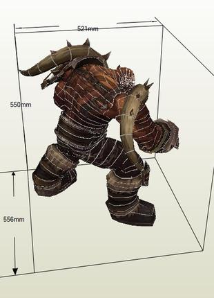 Paperkhan конструктор з картону garrosh warcraft papercraft 3d фігура  розвиваючий подарунок статуя сувенір7 фото