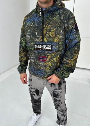 Хакі чоловіча демісезонна куртка анорак