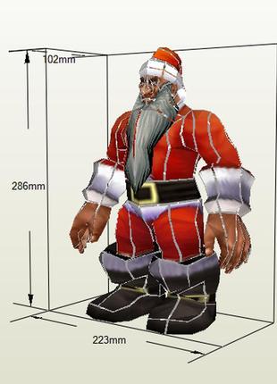 Paperkhan конструктор из картона santa warcraft papercraft 3d фигура  развивающий подарок статуя сувенир