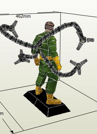 Paperkhan конструктор із картону doctor octopus papercraft 3d полігональна фігура розвиваючий подарунок4 фото