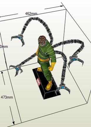 Paperkhan конструктор із картону doctor octopus papercraft 3d полігональна фігура розвиваючий подарунок5 фото