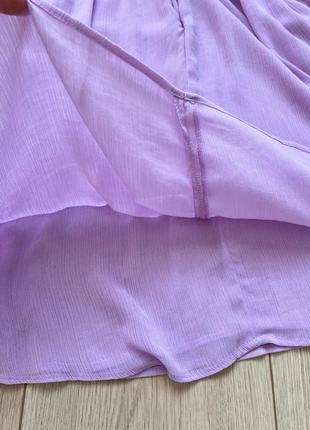 Блуза вільного крою бузкового кольору zara basic 🛍️1+1=3🛍️8 фото
