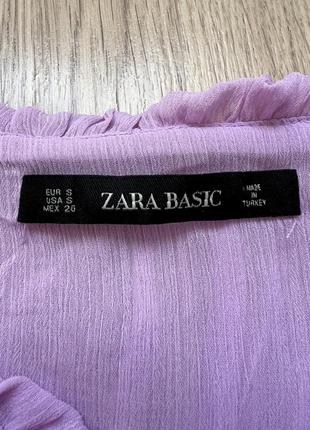 Блуза вільного крою бузкового кольору zara basic 🛍️1+1=3🛍️7 фото