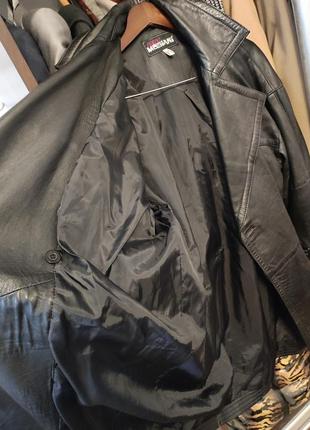 Пальто куртка кожаная косухая плащ натуральная кожа5 фото