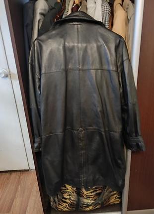 Пальто куртка кожаная косухая плащ натуральная кожа6 фото