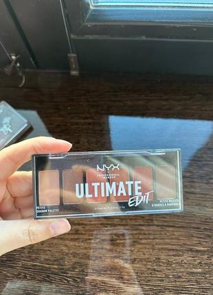 Тіні для повік nyx professional makeup ultimate edit pet shdw pal 01 warm neutrals