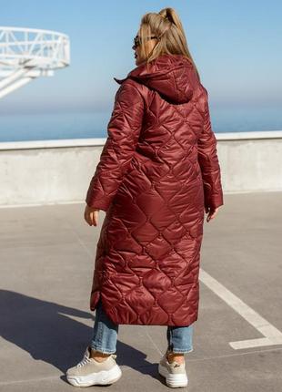 Женская куртка длинная, большие размеры цвета3 фото