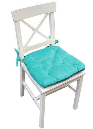 Подушка на стілець трапеція стьобана серія еліт велюр 40х40х8