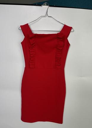 Міні червона сукня5 фото