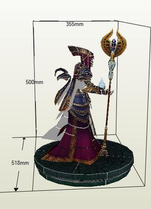 Paperkhan конструктор из картона the lich warcraft papercraft 3d  фигура развивающий набор подарок6 фото