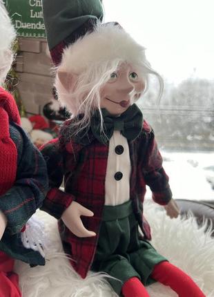 Эксклюзивный интерьерный эльф! рождественский, декор, игрушка, гном, подарок. презент, под елку4 фото