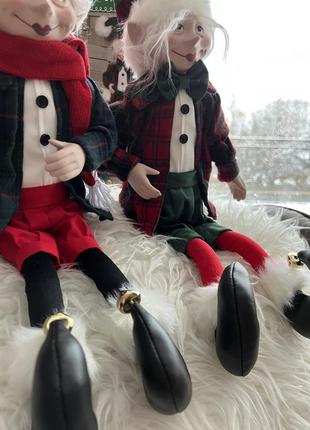 Эксклюзивный интерьерный эльф! рождественский, декор, игрушка, гном, подарок. презент, под елку3 фото
