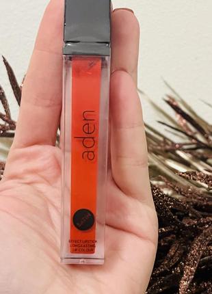 Оригинальный aden cosmetics satin effect lipstick сатиновая помада для губ 06 vivid orange5 фото