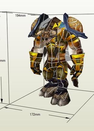 Paperkhan конструктор из картона tauren warcraft papercraft 3d фигура развивающий подарок статуя сувенир