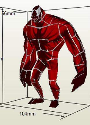 Paperkhan конструктор із картону carnage papercraft 3d полігональна фігура розвиваючий подарунок1 фото