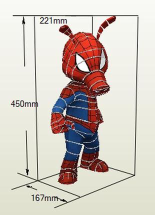 Paperkhan конструктор із картону spider-ham papercraft 3d полігональна фігура розвиваючий подарунок3 фото