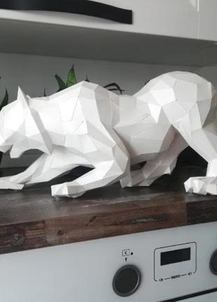 Paperkhan конструктор із картонукіт лев тигр пума пазл орігамі papercraft 3d фігура полігональна набір подарок сувенір антистрес