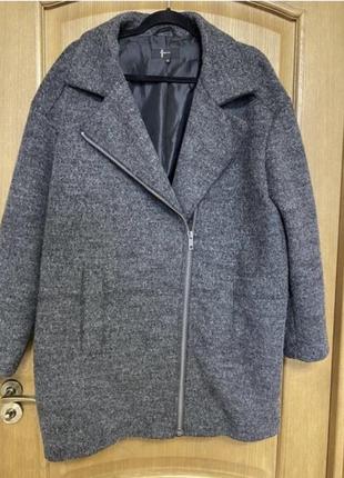 Очень удобное универсальное пальто косуха до колена шерсть и полиэстер 52-54 р